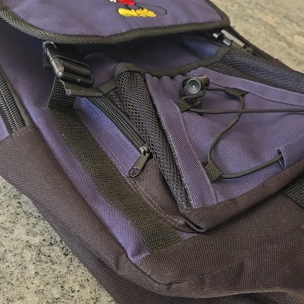 Walt Disney World Mickey Mouse Dark Navy Blue Shoulder School Play Backpack